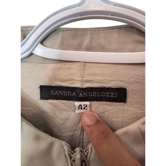 Sandra Angelozzi suit jacket beige women size 6 - Picture 4 of 4